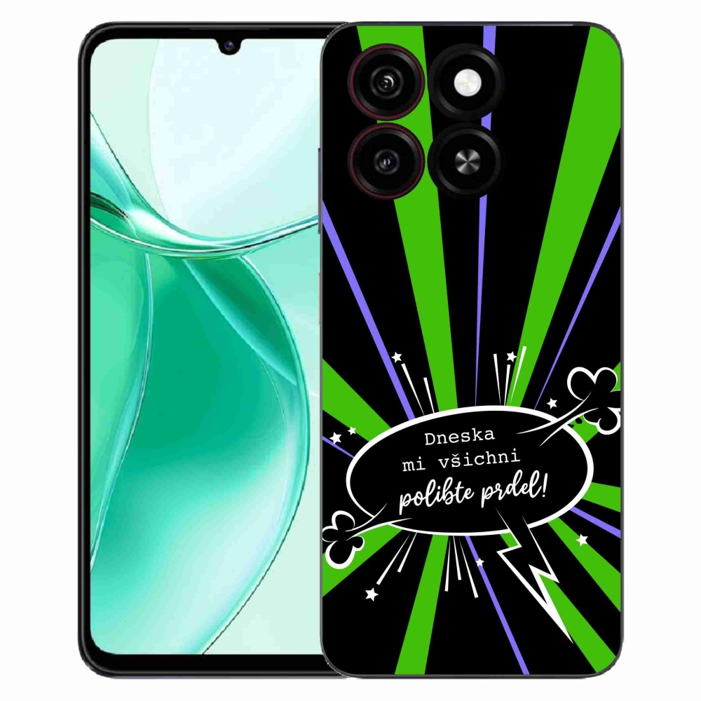 Gelový kryt mmCase na ZTE Blade A35 - vtipný text 15 černé pozadí