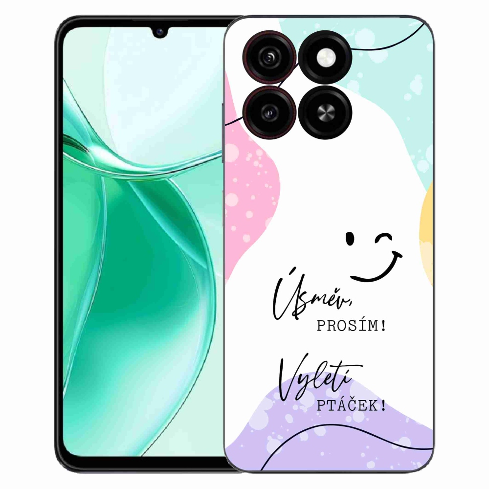 Gelový kryt mmCase na ZTE Blade A35 - vtipný text 4 bílé pozadí