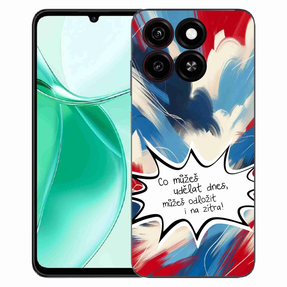 Gelový kryt mmCase na ZTE Blade A35 - vtipný text 9 bílé pozadí