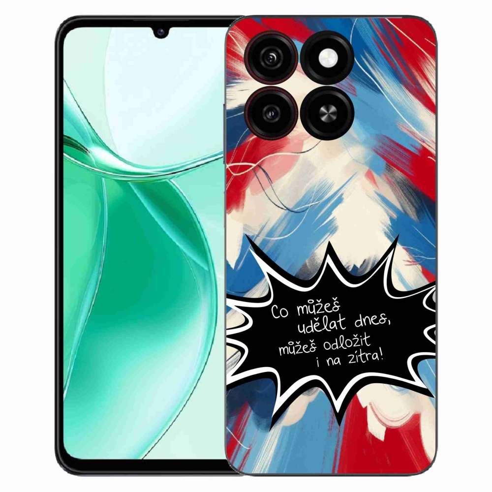Gelový kryt mmCase na ZTE Blade A35 - vtipný text 9 černé pozadí