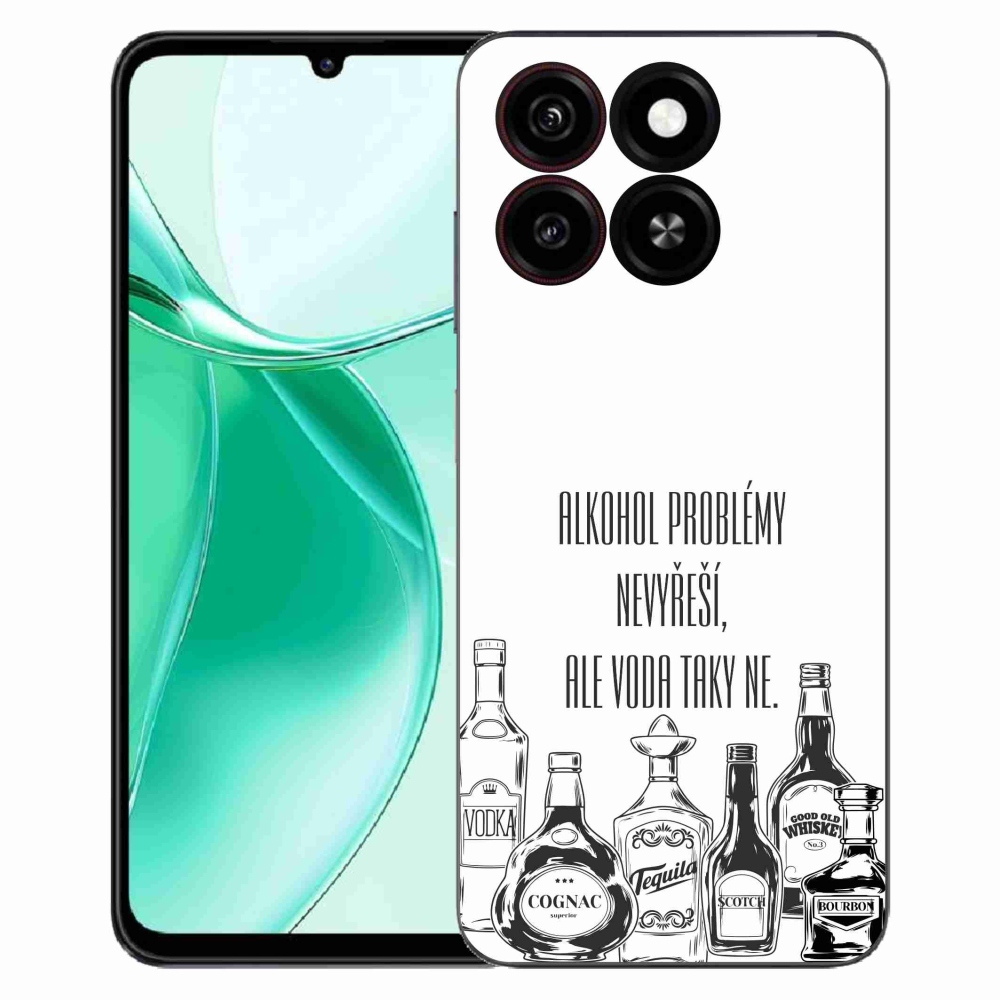 Gelový kryt mmCase na ZTE Blade A35 - vtipný text bílé pozadí