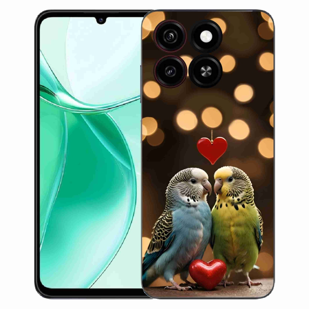 Gelový kryt mmCase na ZTE Blade A35 - zamilovaní papoušci