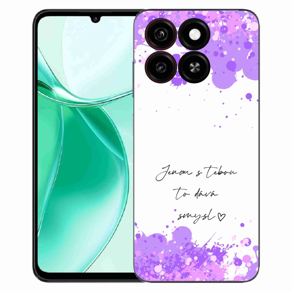 Gelový kryt mmCase na ZTE Blade A35 - zamilovaný text bílé pozadí