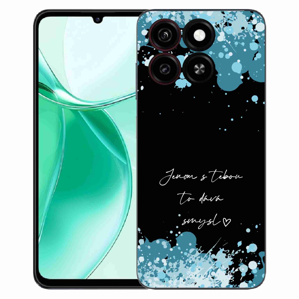 Gelový kryt mmCase na ZTE Blade A35 - zamilovaný text černé pozadí