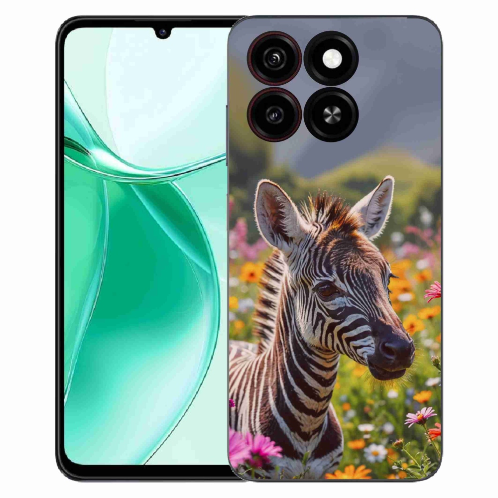 Gelový kryt mmCase na ZTE Blade A35 - zebra na louce