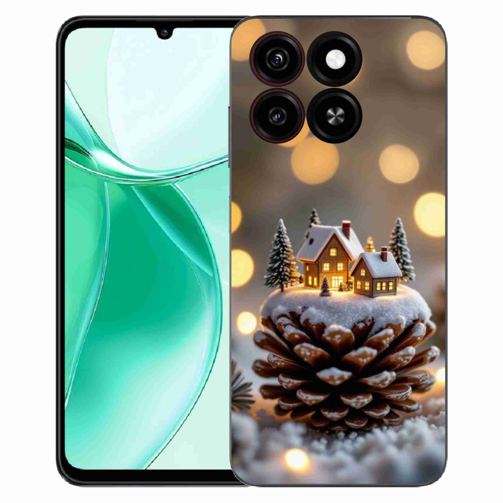 Gelový kryt mmCase na ZTE Blade A35 - zimní vesnička