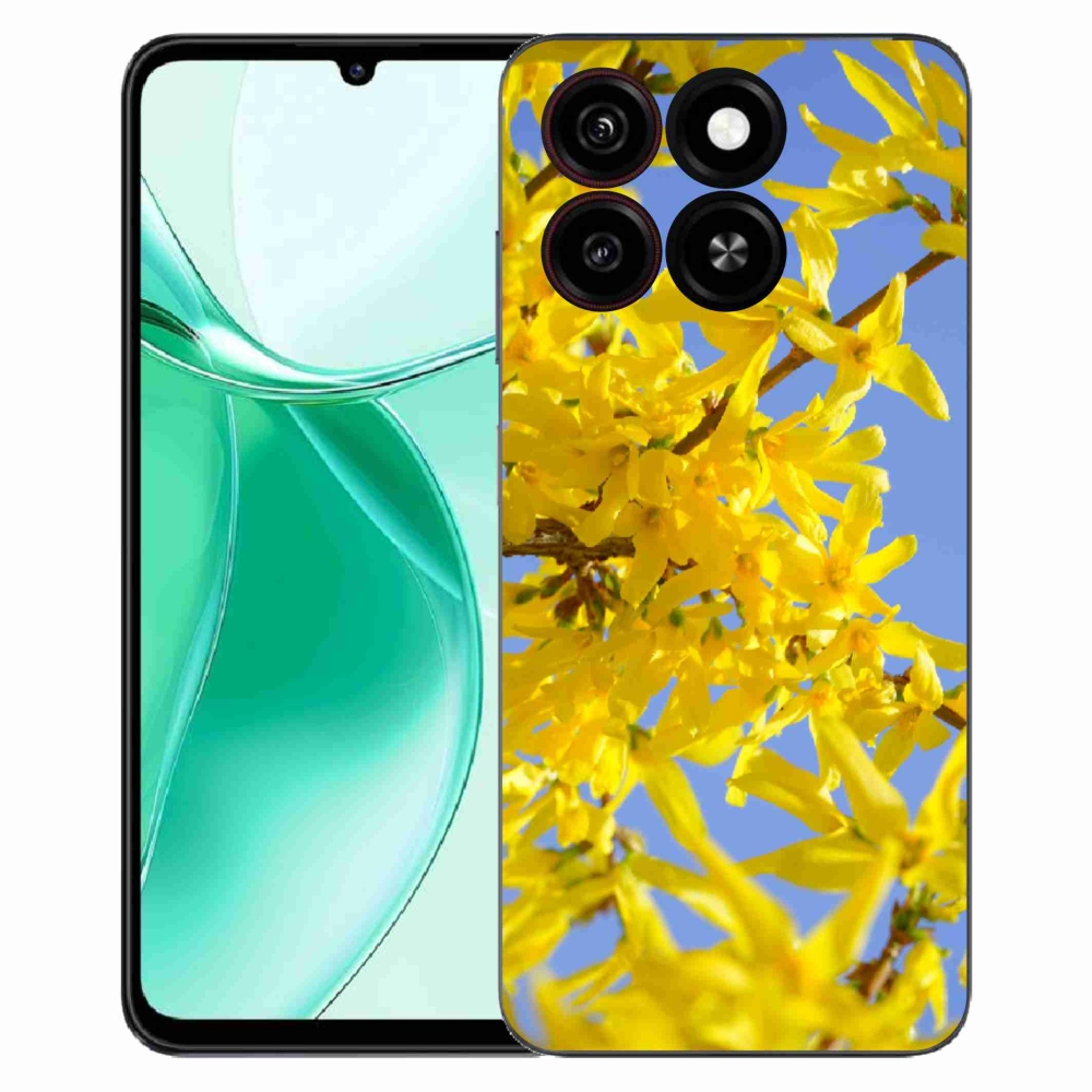Gelový kryt mmCase na ZTE Blade A35 - žluté květy
