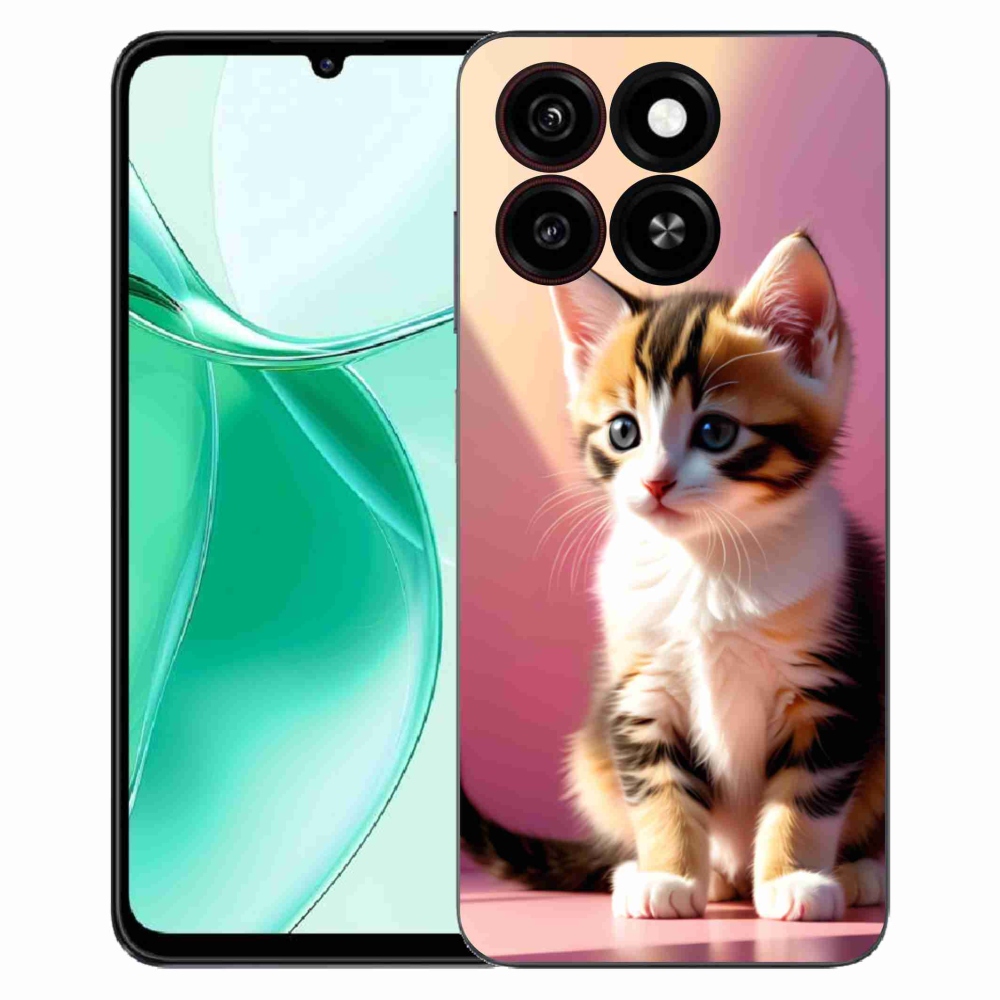 Gelový kryt mmCase na ZTE Blade A35 - zvědavé kotě 2
