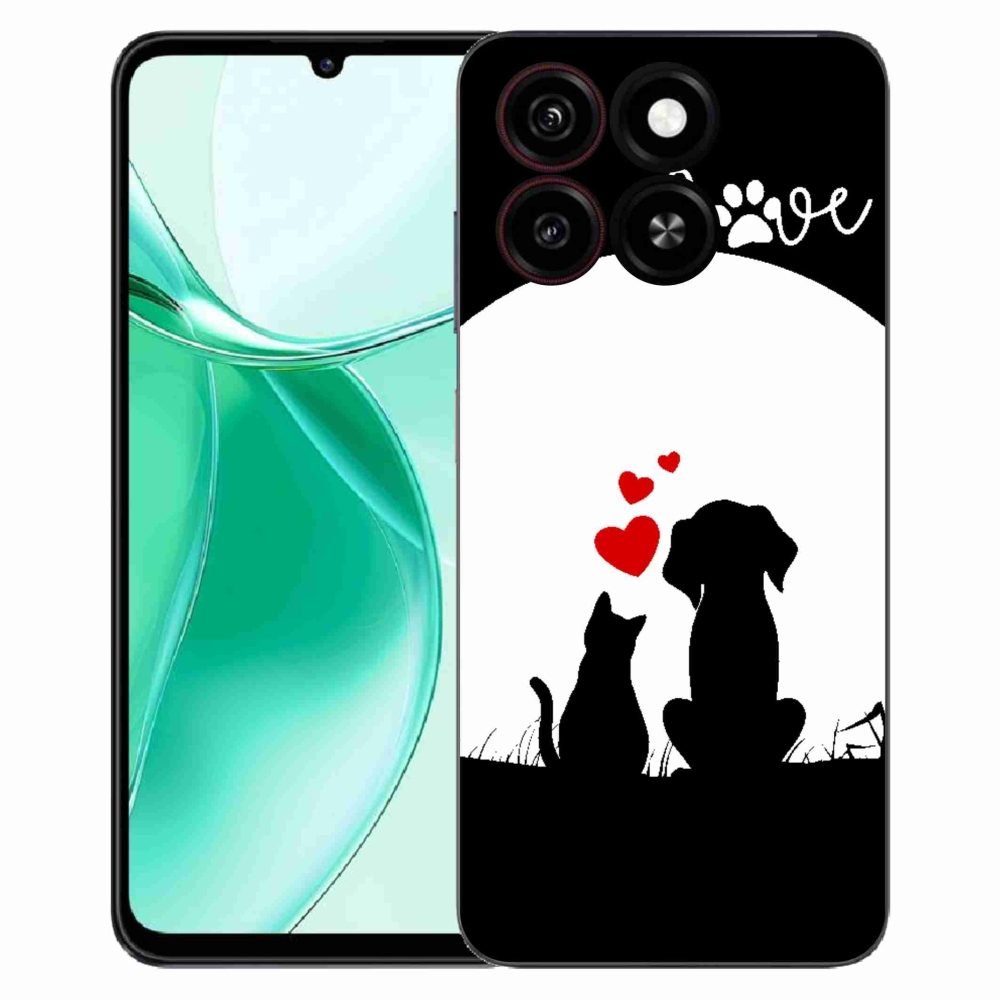 Gelový kryt mmCase na ZTE Blade A35 - zvířecí láska