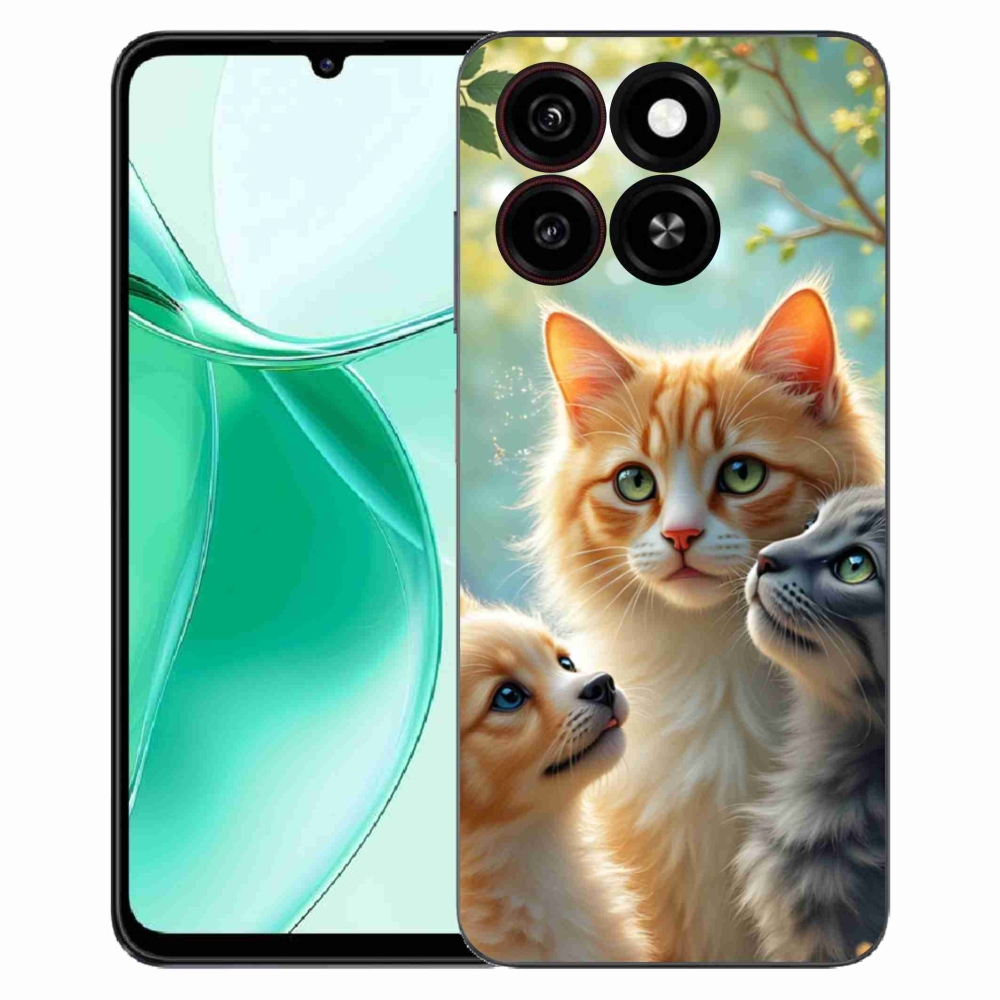 Gelový kryt mmCase na ZTE Blade A35 - zvířecí přátelství 2