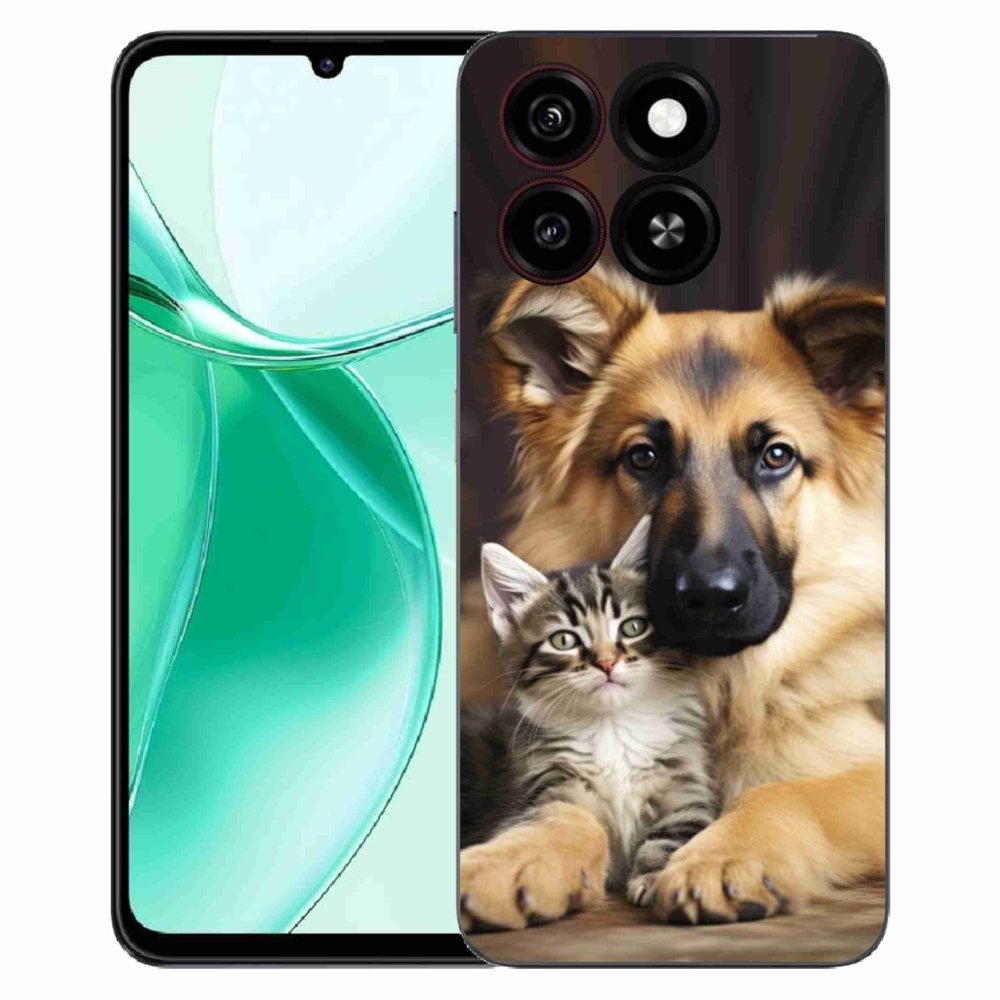 Gelový kryt mmCase na ZTE Blade A35 - zvířecí přátelství