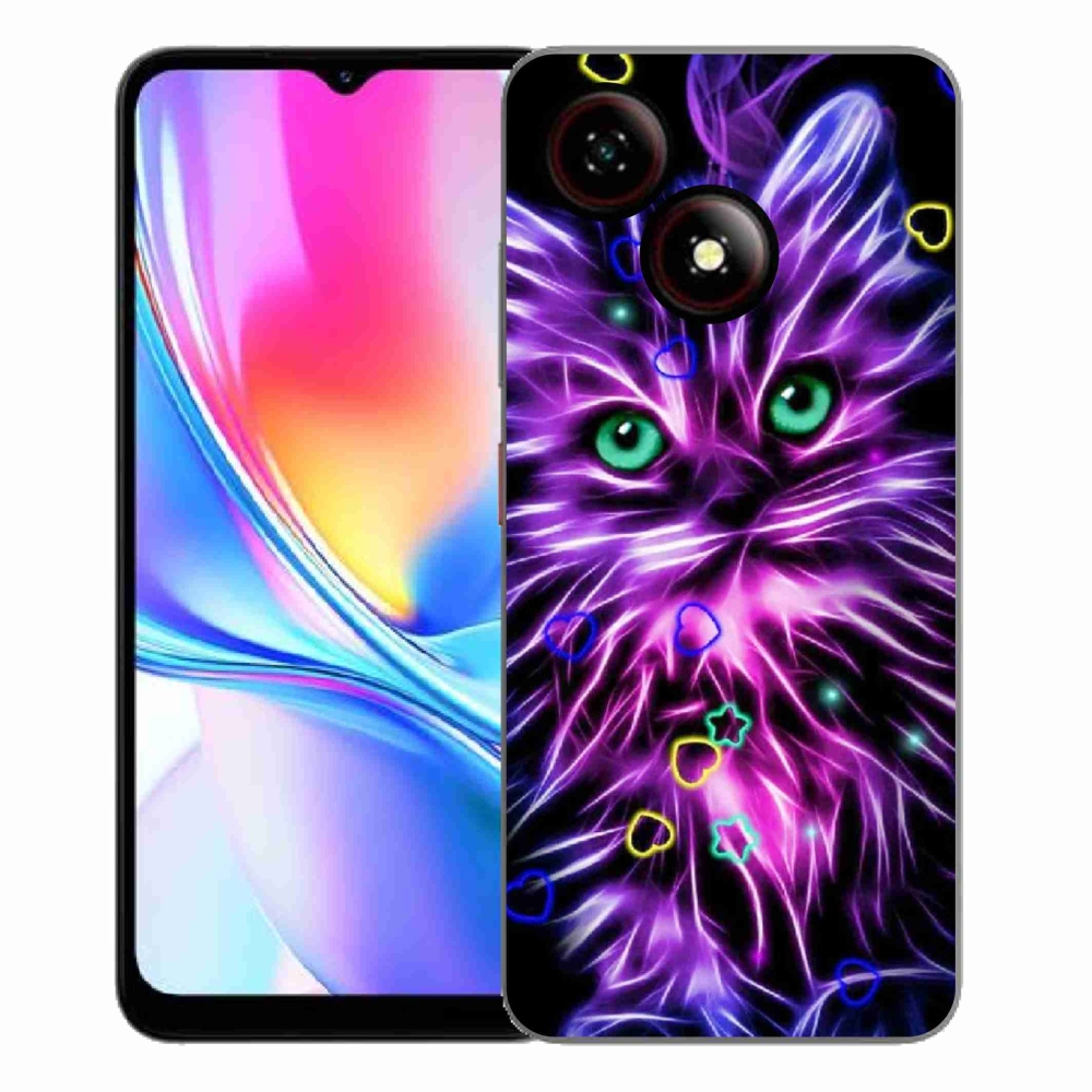 Gelový kryt mmCase na ZTE Blade A35E - abstraktní kočka