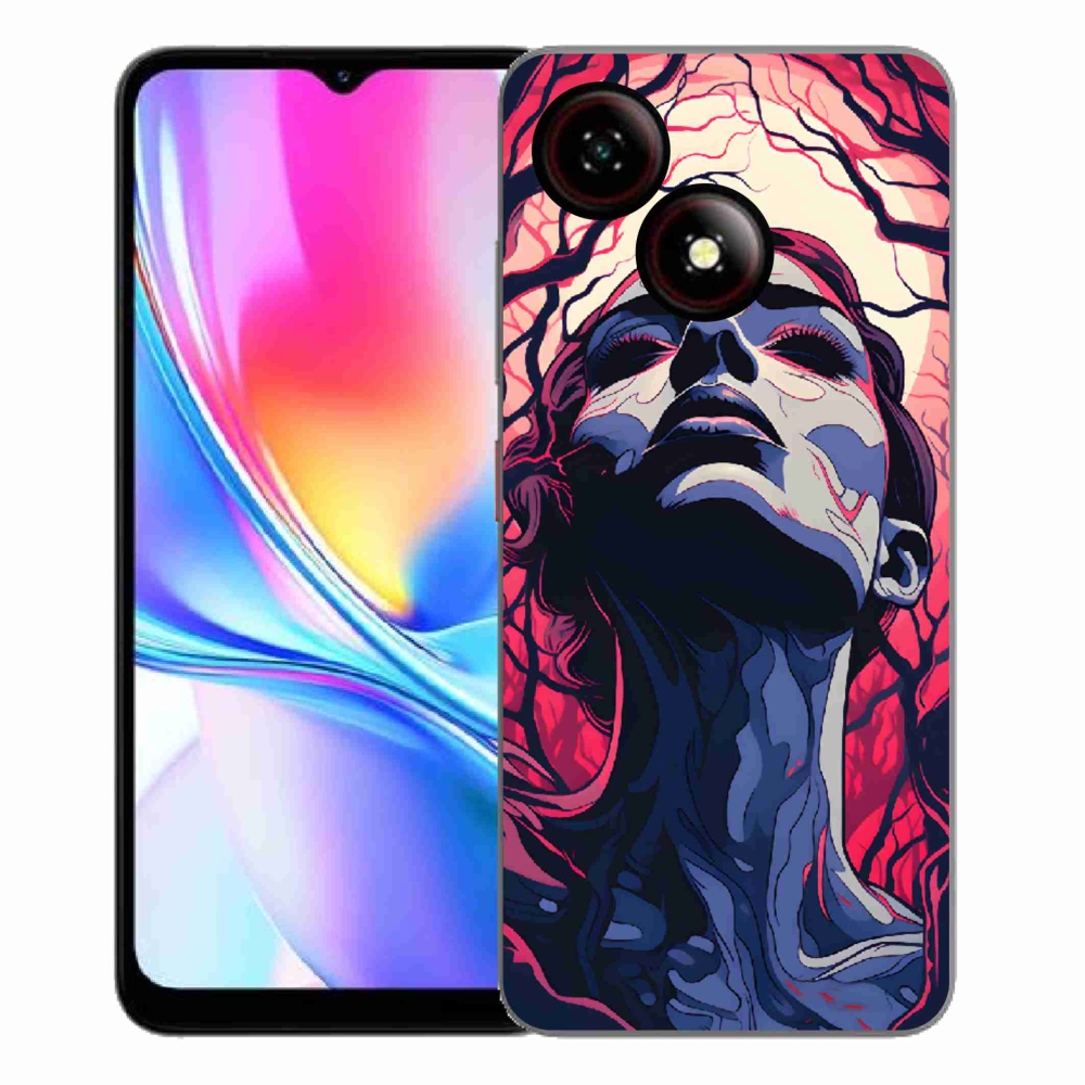 Gelový kryt mmCase na ZTE Blade A35E - abstraktní obličej