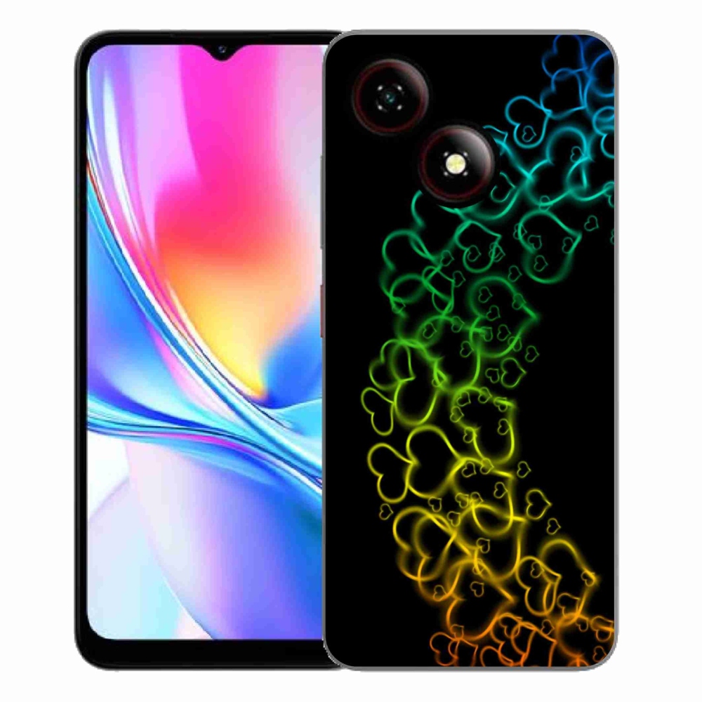 Gelový kryt mmCase na ZTE Blade A35E - barevná srdíčka