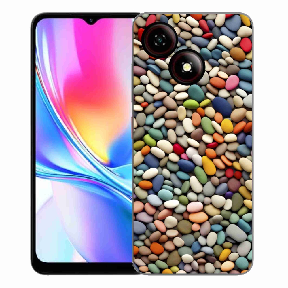 Gelový kryt mmCase na ZTE Blade A35E - barevné kamínky 2