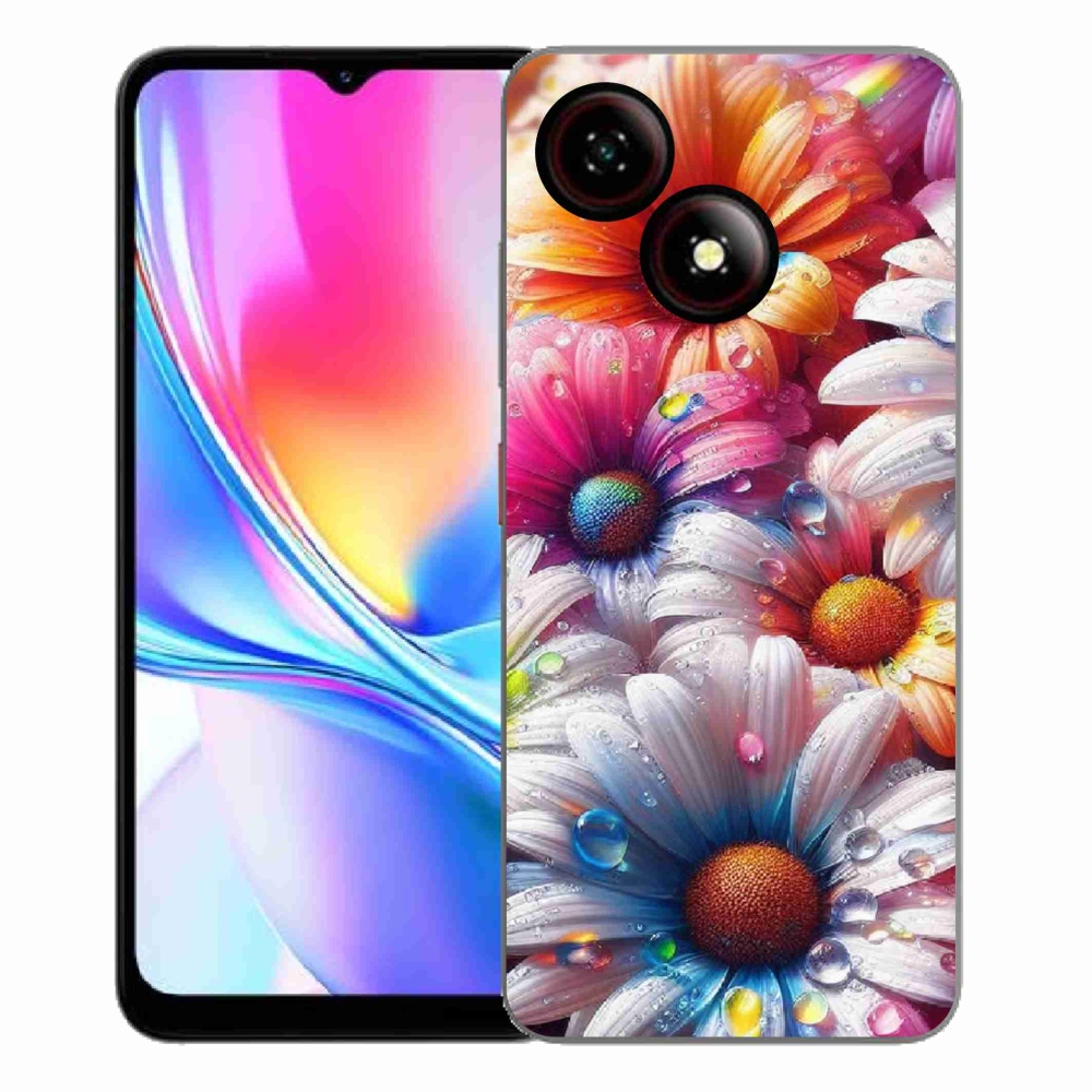 Gelový kryt mmCase na ZTE Blade A35E - barevné kopretiny