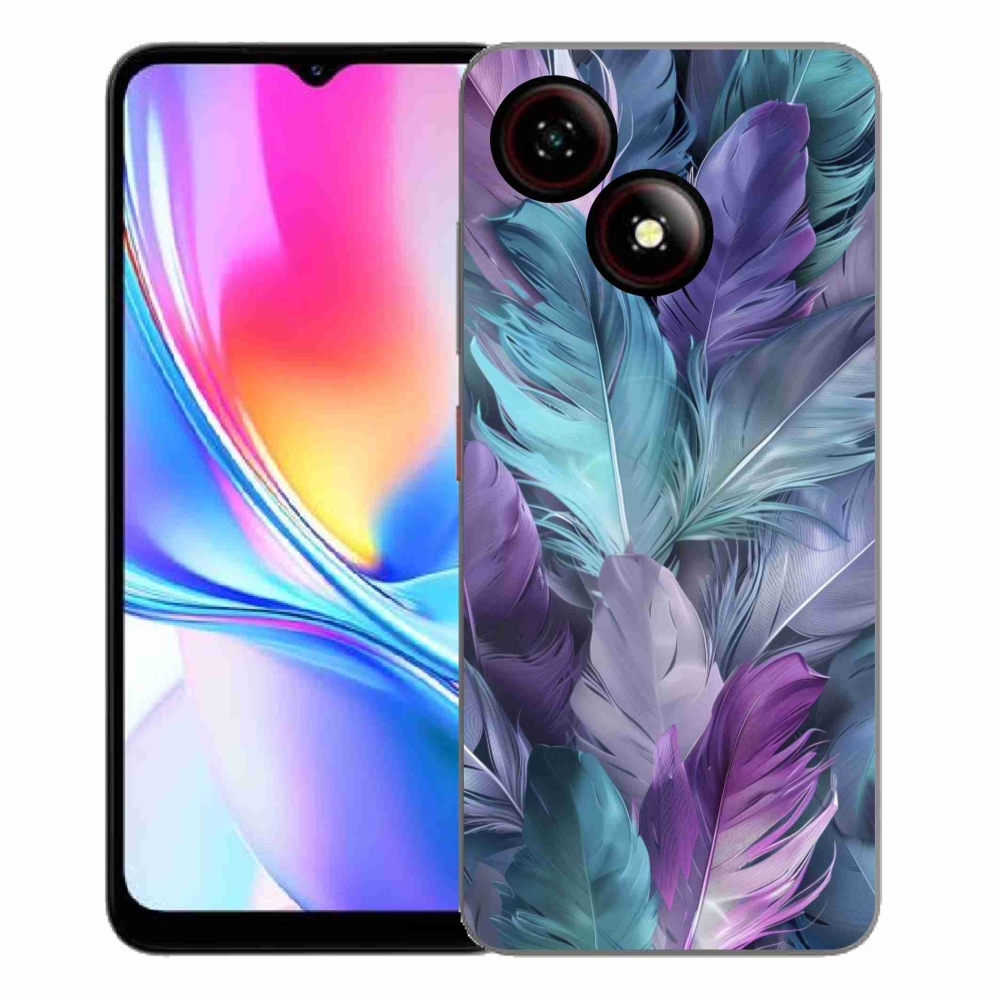 Gelový kryt mmCase na ZTE Blade A35E - barevné peří 2