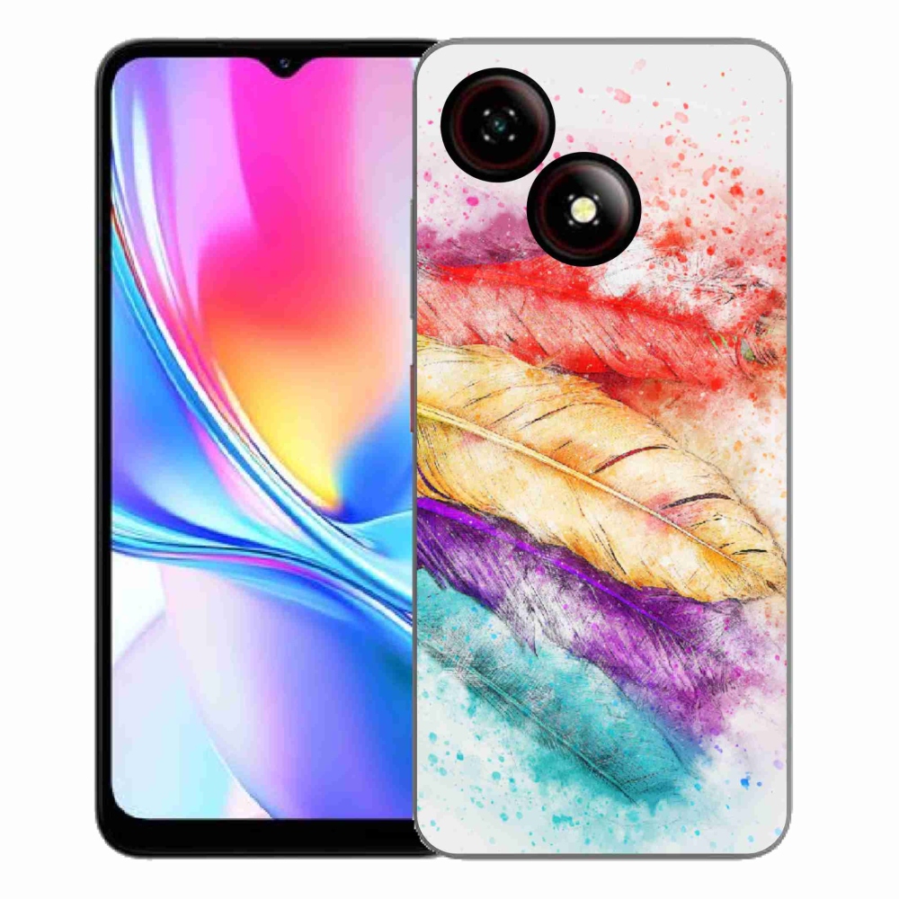 Gelový kryt mmCase na ZTE Blade A35E - barevné peří