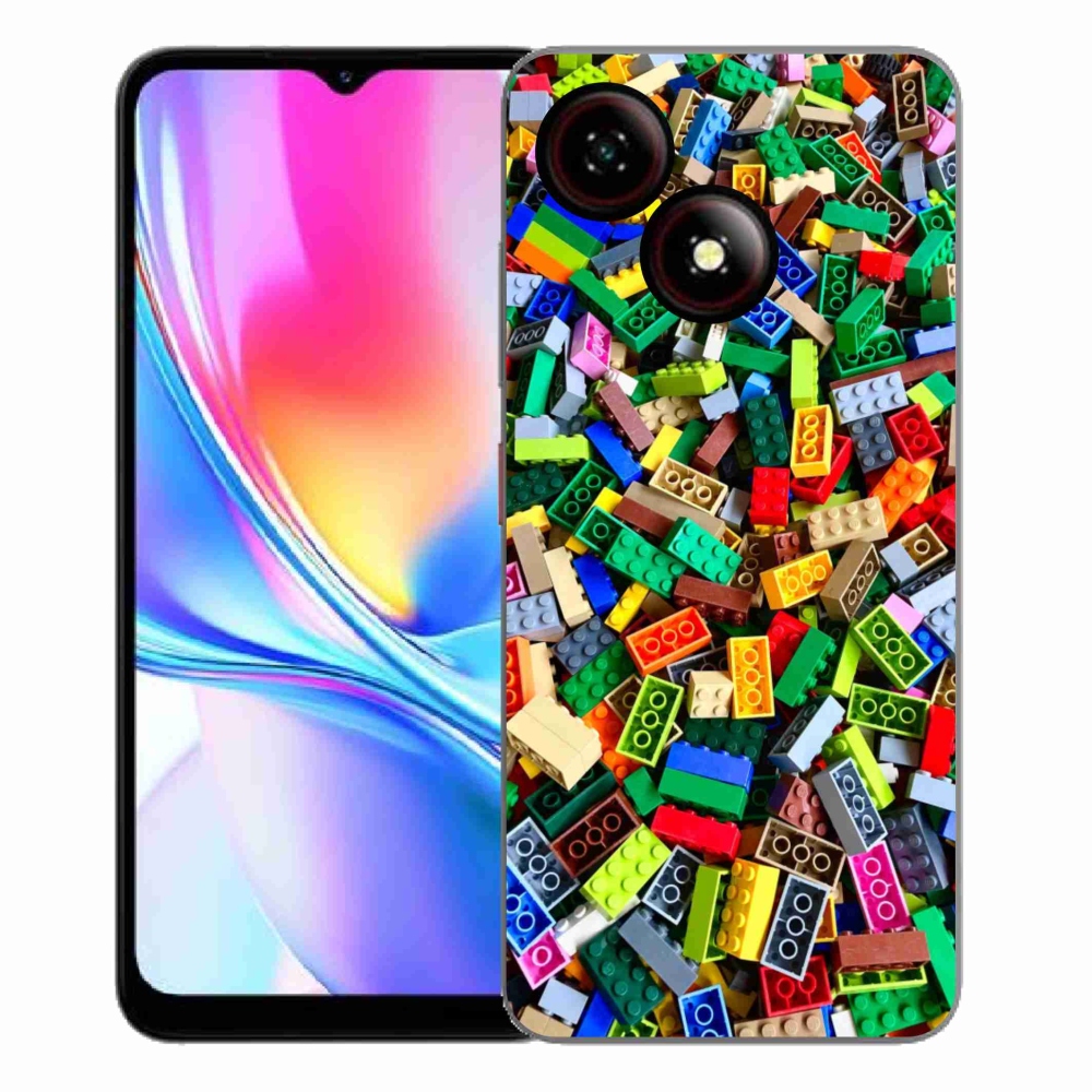 Gelový kryt mmCase na ZTE Blade A35E - barevné stavební kostky