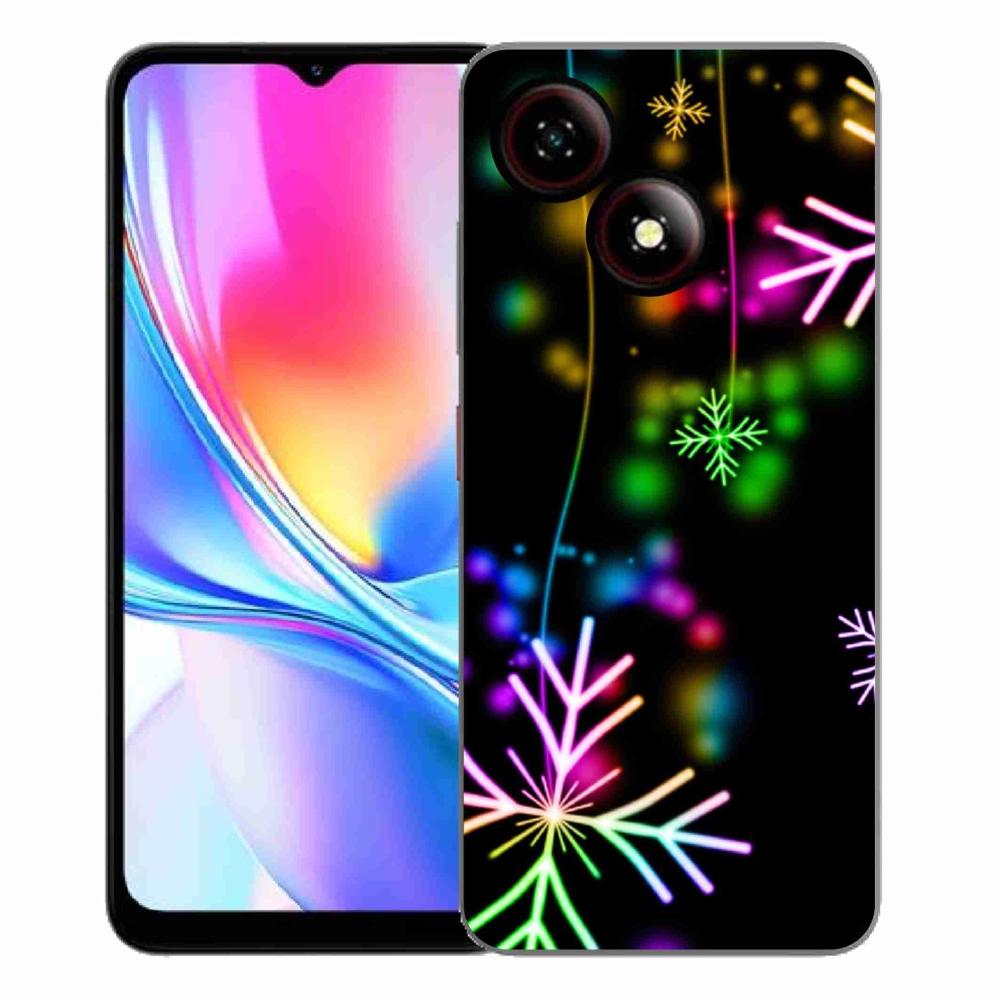 Gelový kryt mmCase na ZTE Blade A35E - barevné vločky