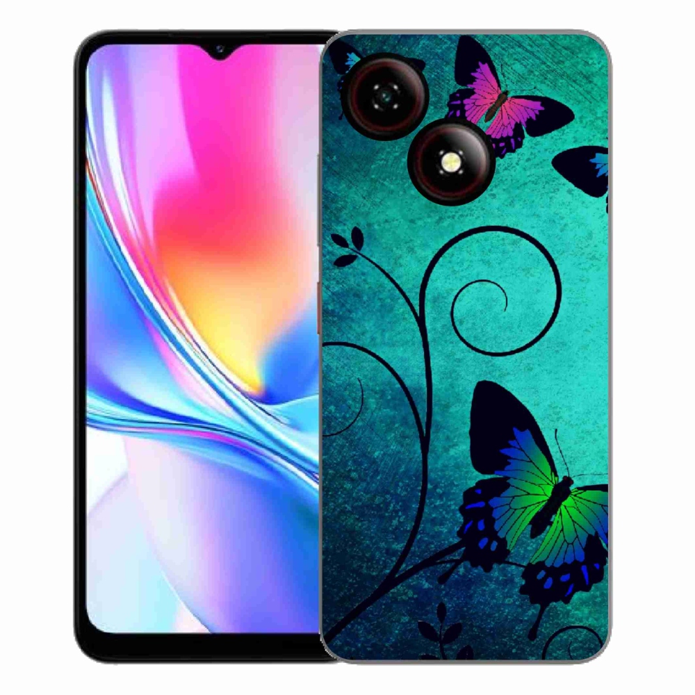 Gelový kryt mmCase na ZTE Blade A35E - barevní motýli