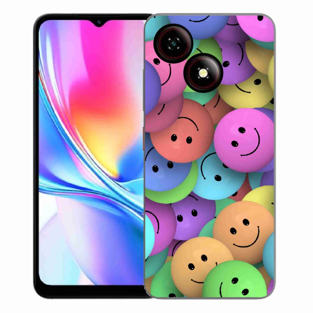 Gelový kryt mmCase na ZTE Blade A35E - barevní smajlíci