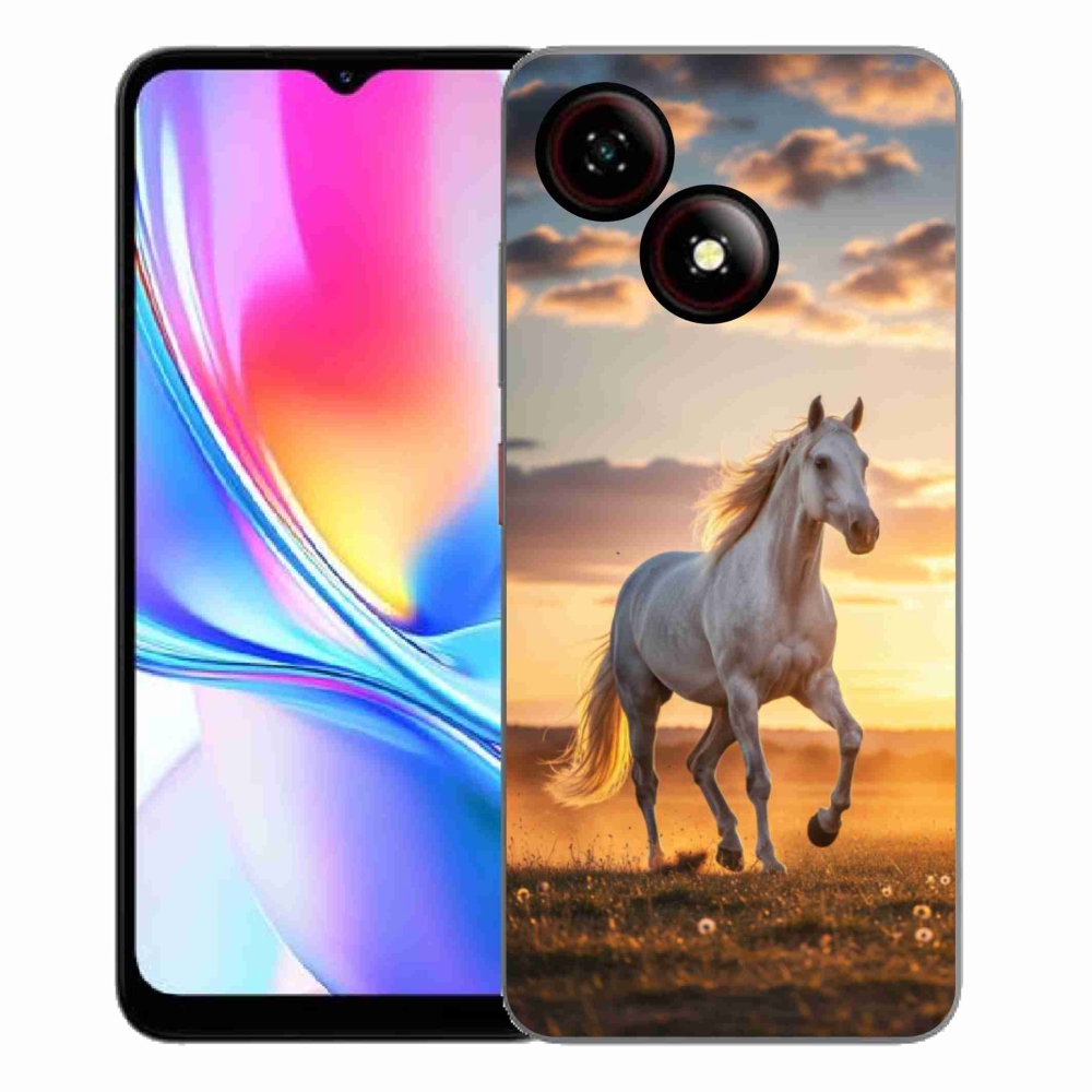 Gelový kryt mmCase na ZTE Blade A35E - běžící bílý kůň 2