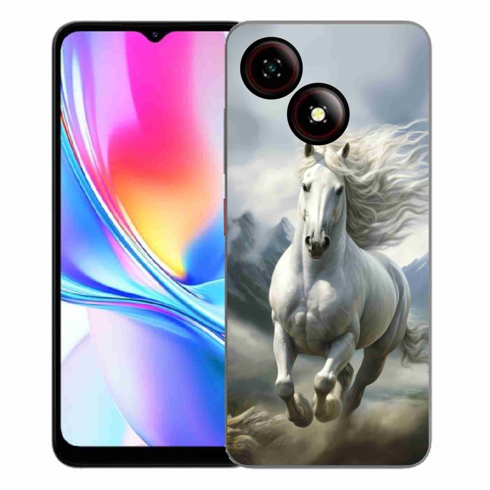 Gelový kryt mmCase na ZTE Blade A35E - běžící bílý kůň 3