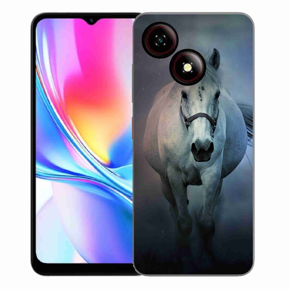 Gelový kryt mmCase na ZTE Blade A35E - běžící bílý kůň