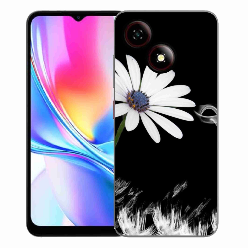 Gelový kryt mmCase na ZTE Blade A35E - bílá květina