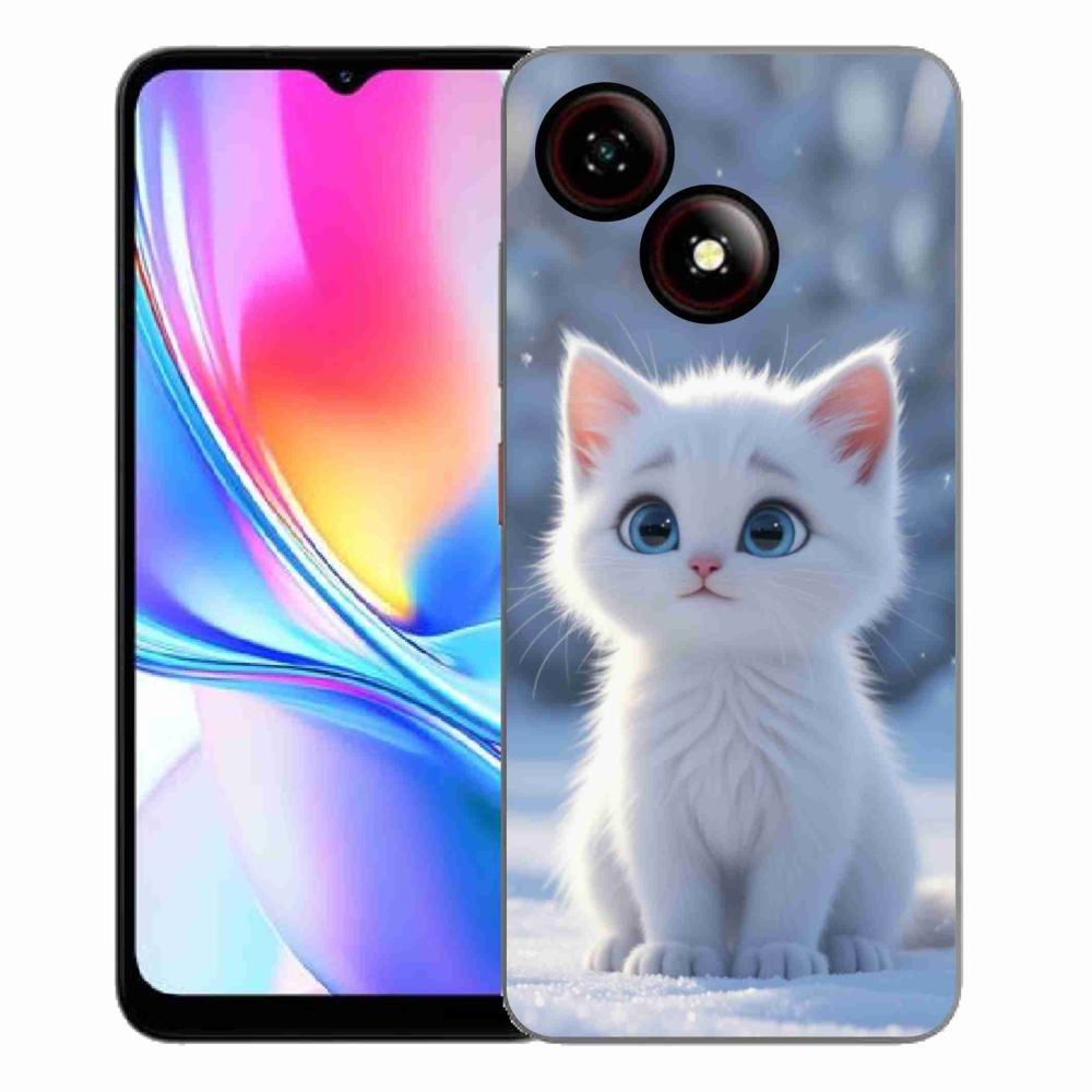 Gelový kryt mmCase na ZTE Blade A35E - bílé kotě 3