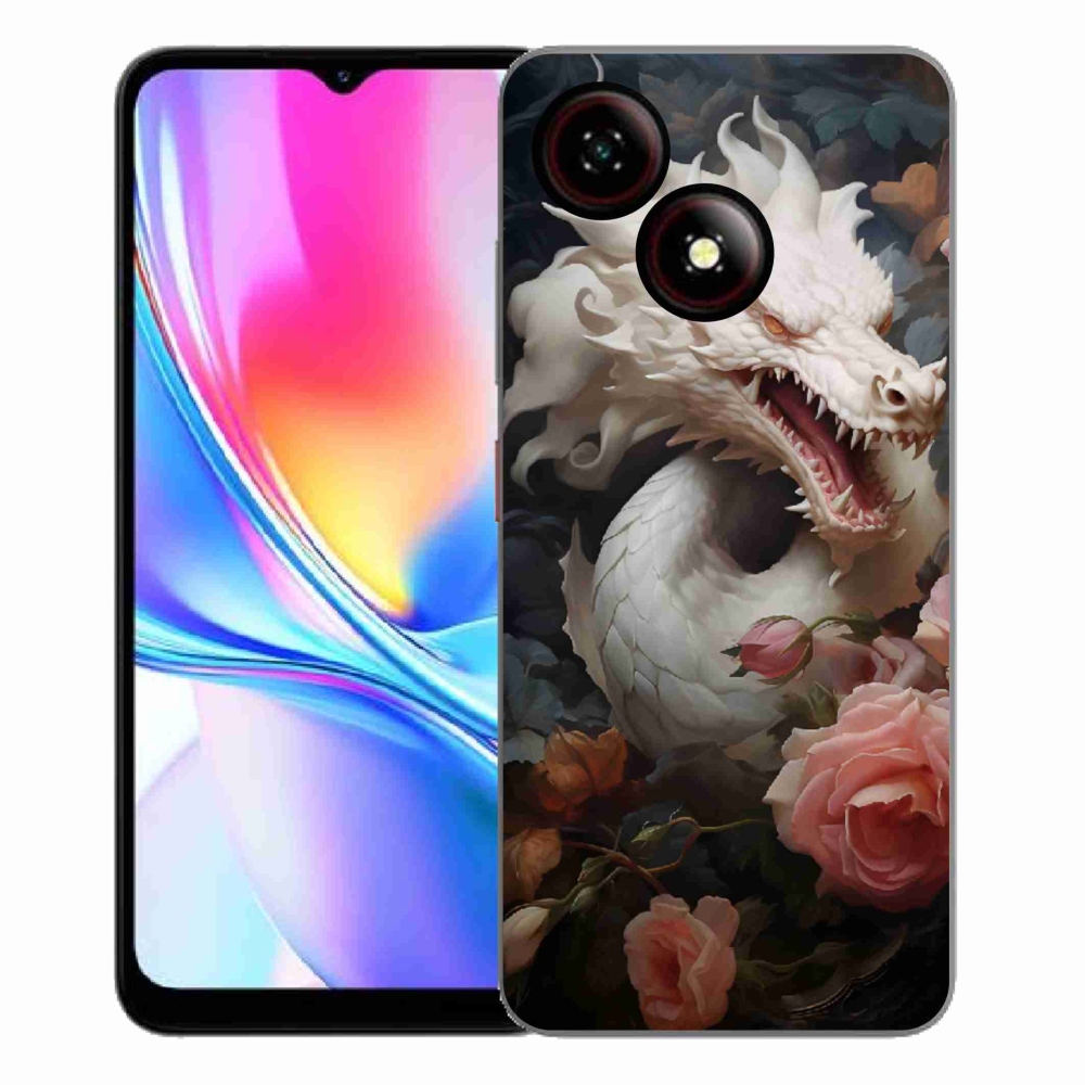 Gelový kryt mmCase na ZTE Blade A35E - bílý drak