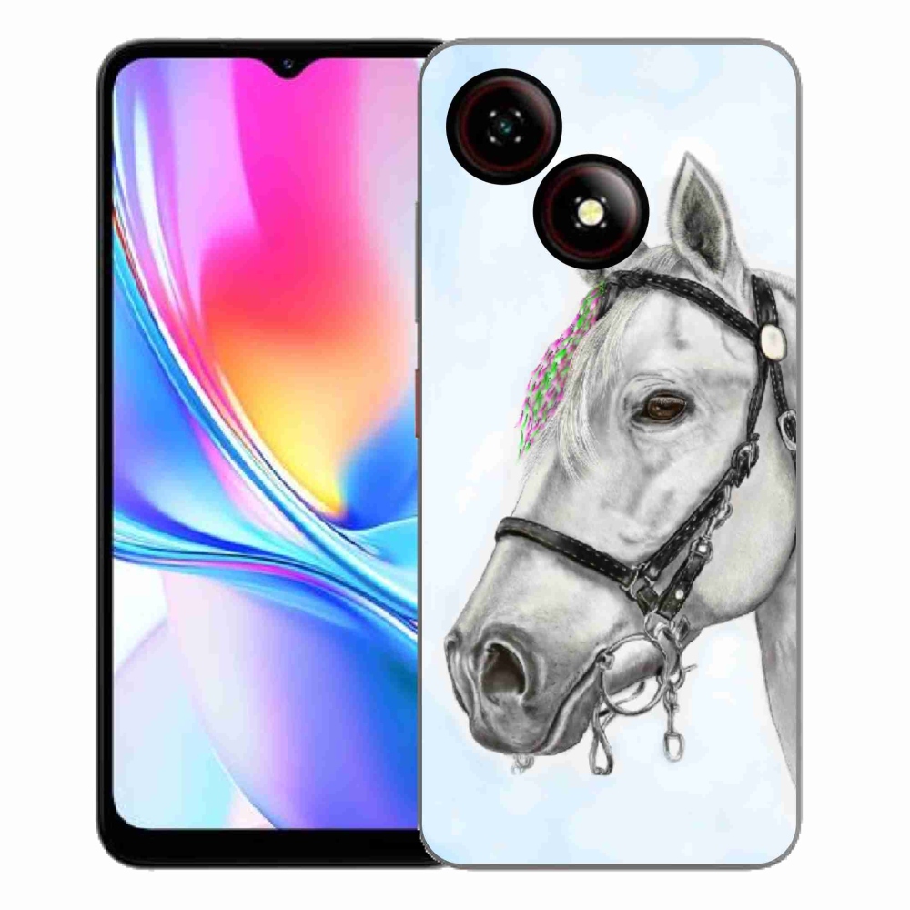 Gelový kryt mmCase na ZTE Blade A35E - bílý kůň 1