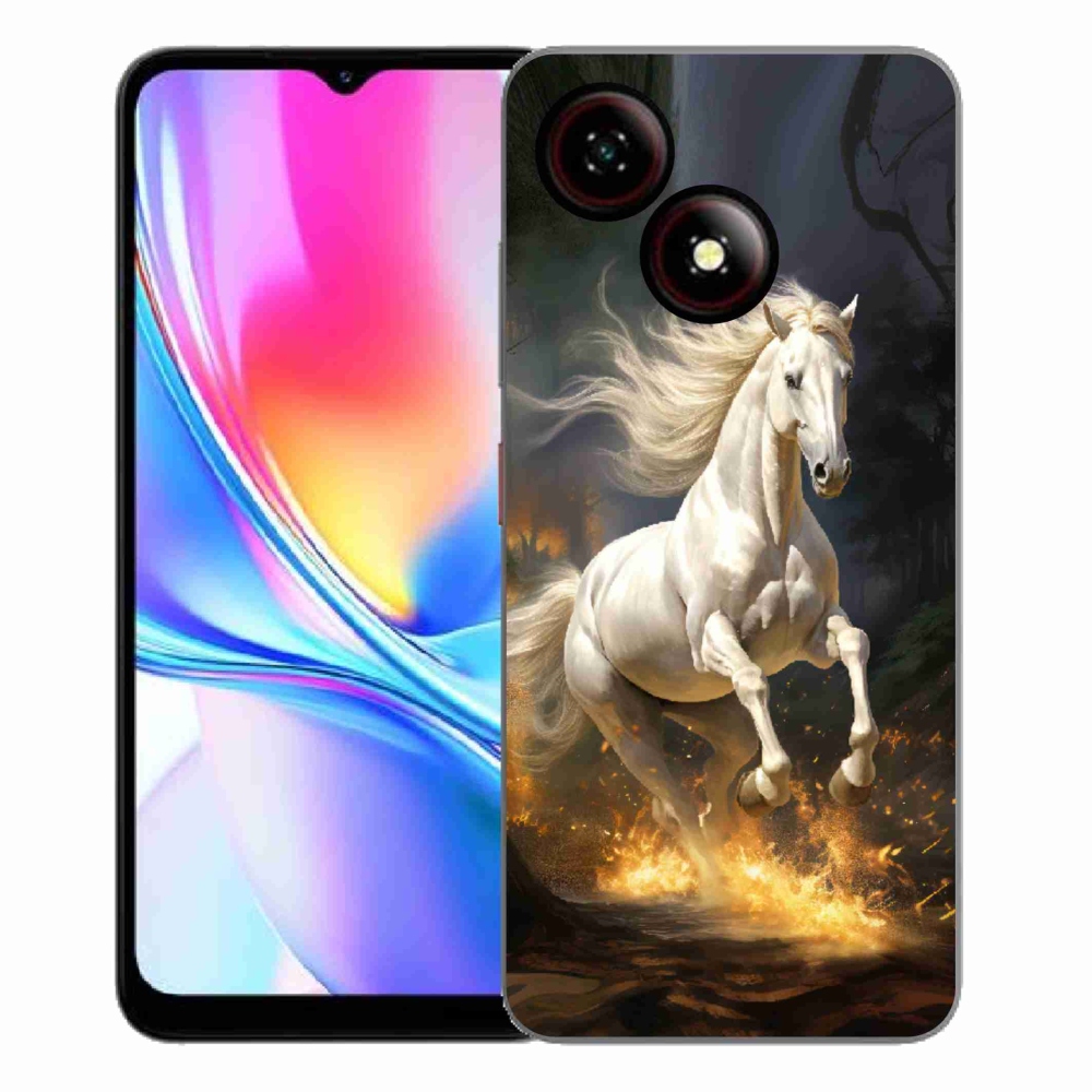 Gelový kryt mmCase na ZTE Blade A35E - bílý kůň 2