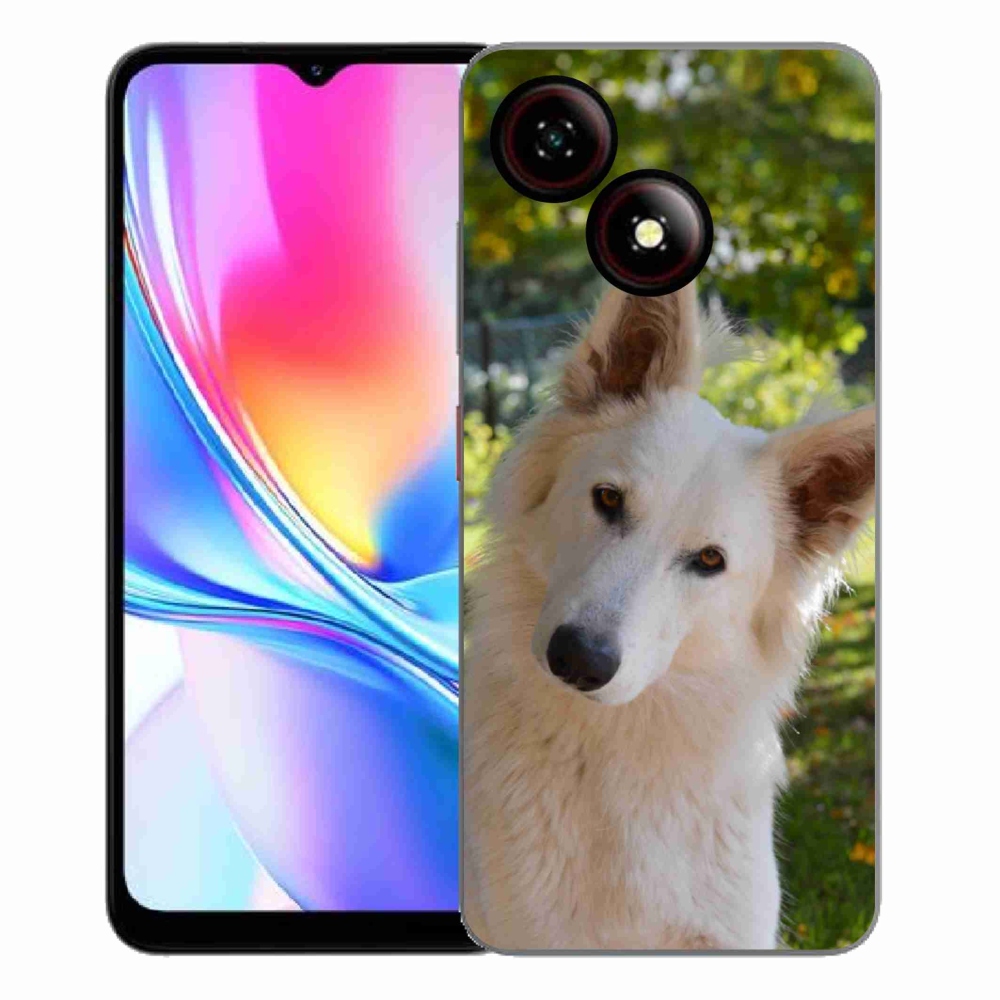 Gelový kryt mmCase na ZTE Blade A35E - bílý švýcarský ovčák 1