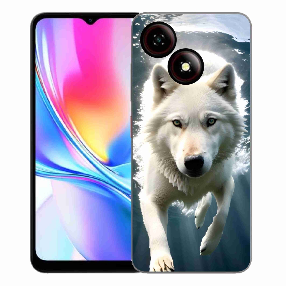 Gelový kryt mmCase na ZTE Blade A35E - bílý vlk
