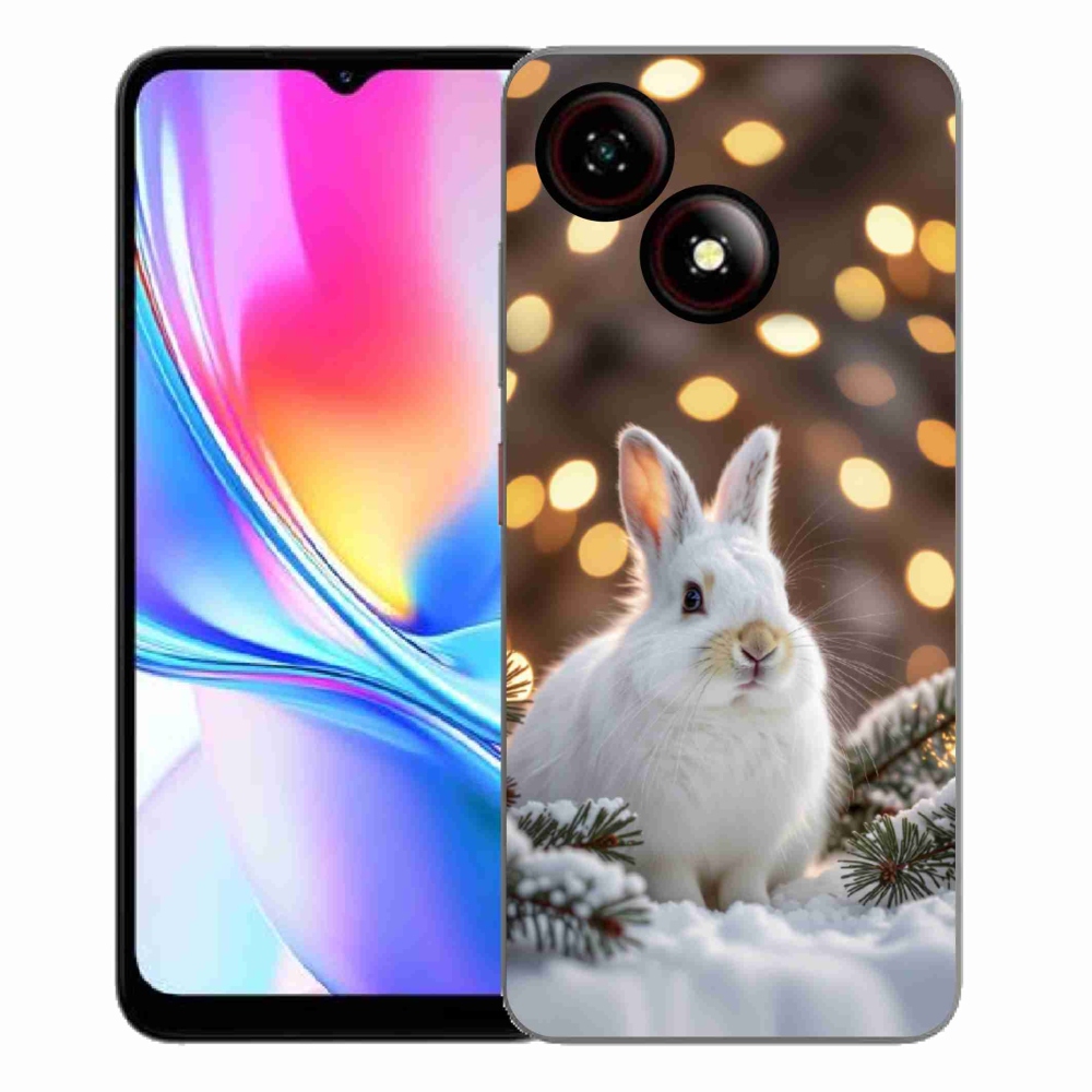 Gelový kryt mmCase na ZTE Blade A35E - bílý zajíc