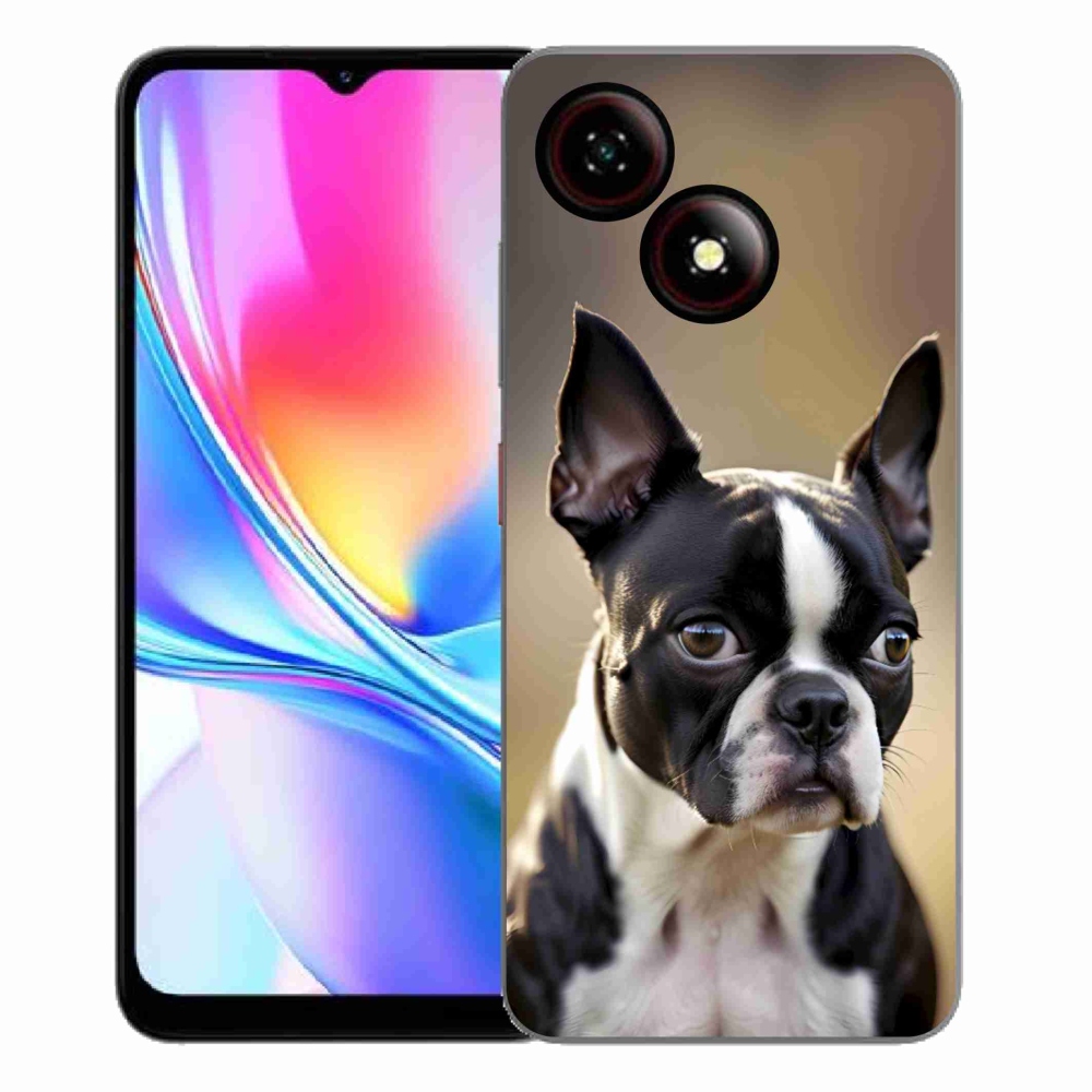 Gelový kryt mmCase na ZTE Blade A35E - bostonský teriér