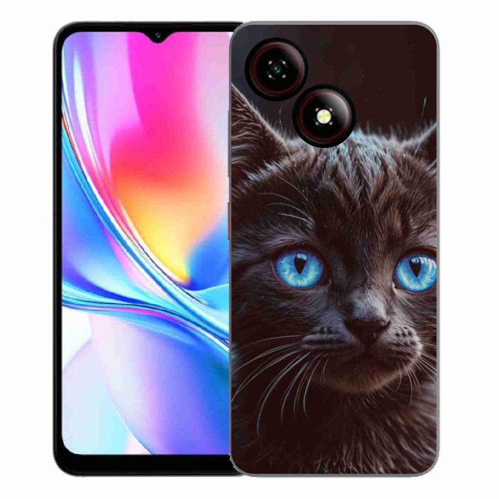 Gelový kryt mmCase na ZTE Blade A35E - černé kotě 2