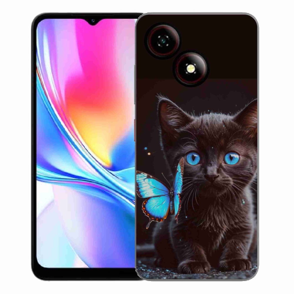Gelový kryt mmCase na ZTE Blade A35E - černé kotě 3
