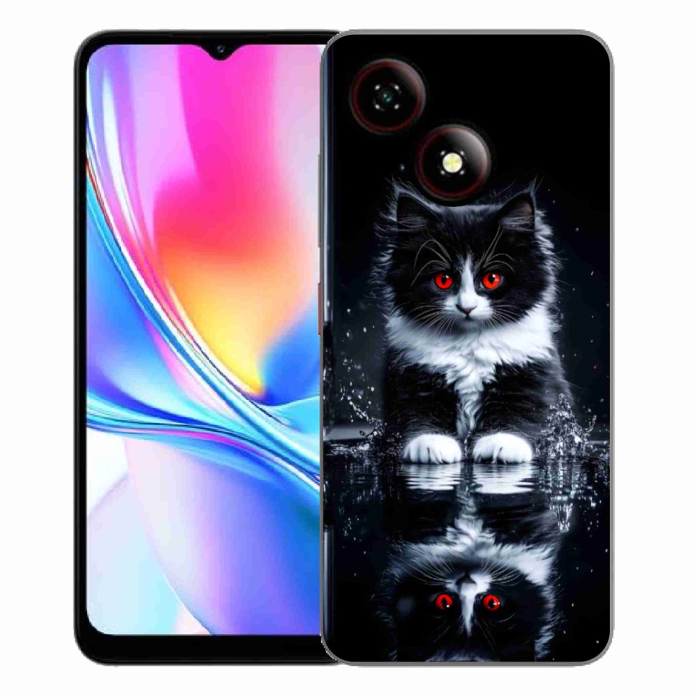 Gelový kryt mmCase na ZTE Blade A35E - černobílé kotě