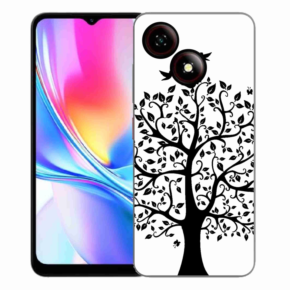 Gelový kryt mmCase na ZTE Blade A35E - černobílý strom