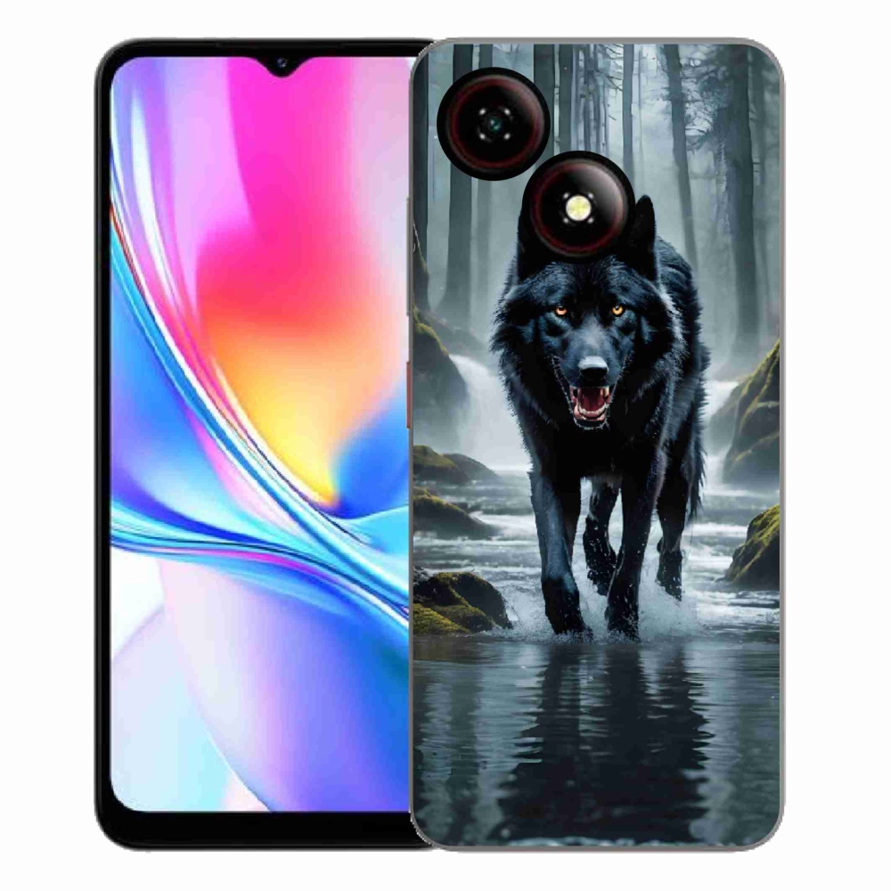 Gelový kryt mmCase na ZTE Blade A35E - černý vlk