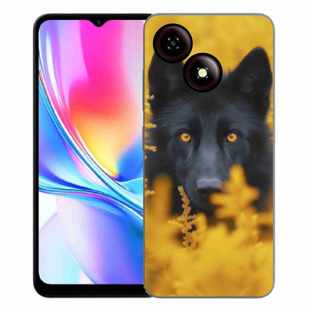 Gelový kryt mmCase na ZTE Blade A35E - černý vlk 2
