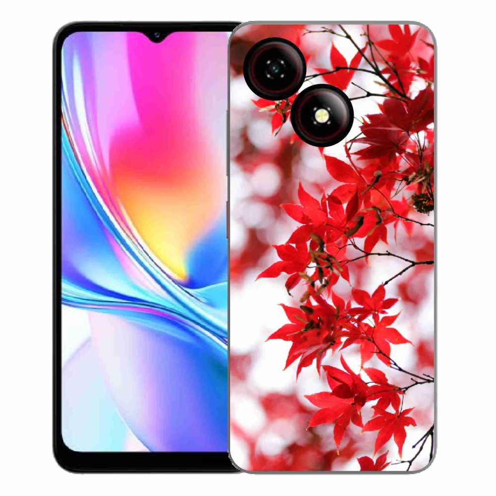 Gelový kryt mmCase na ZTE Blade A35E - červené listy