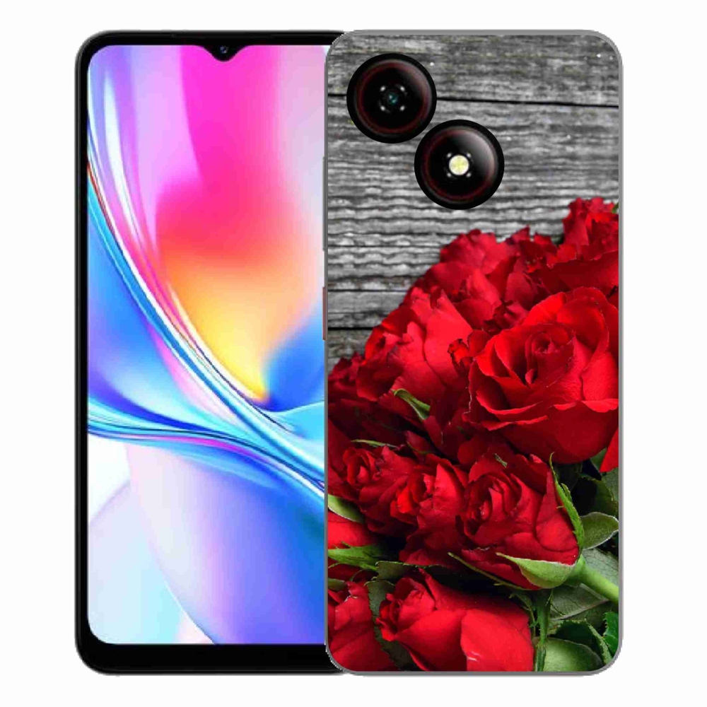 Gelový kryt mmCase na ZTE Blade A35E - červené růže