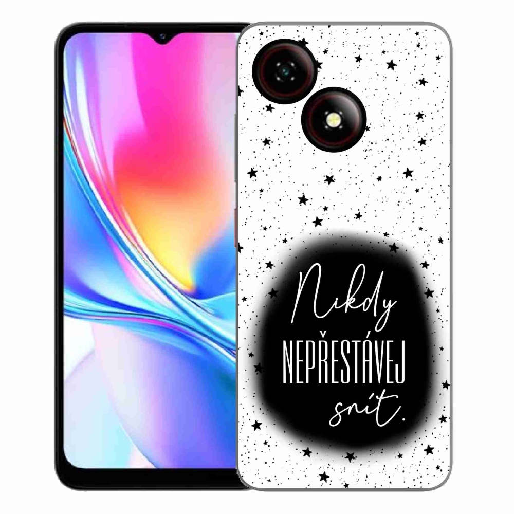 Gelový kryt mmCase na ZTE Blade A35E - citát 1 černobílé pozadí