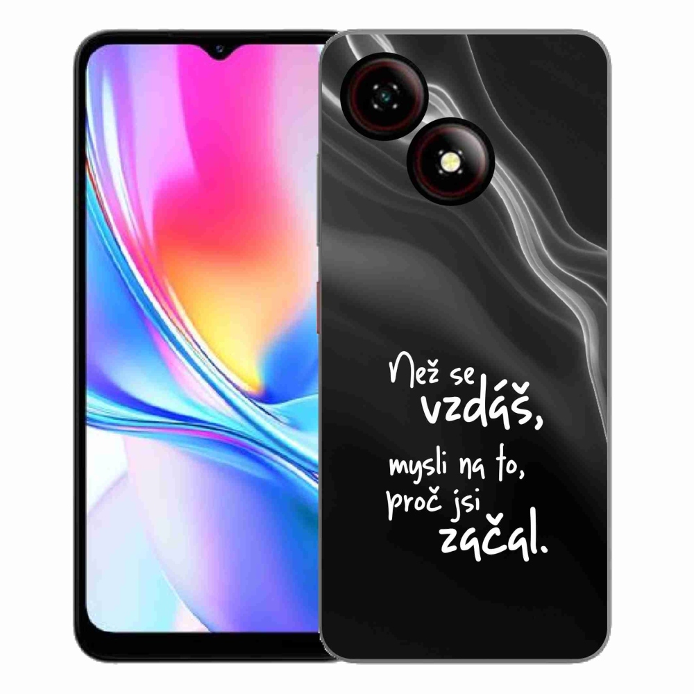 Gelový kryt mmCase na ZTE Blade A35E - citát 2 černé pozadí