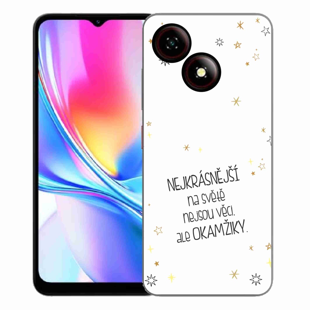 Gelový kryt mmCase na ZTE Blade A35E - citát 4 bílé pozadí