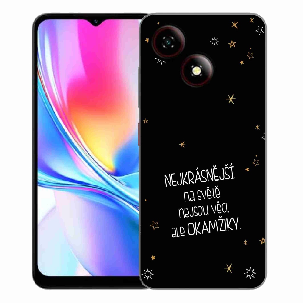 Gelový kryt mmCase na ZTE Blade A35E - citát 4 černé pozadí